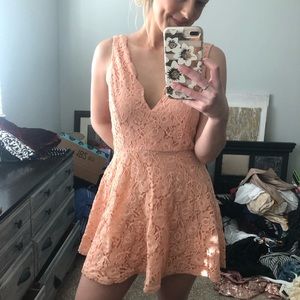 Pink ANGL Skater Lace Dress BRAND NEW